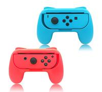 FYOUNG 2 Pack Impugnatura Compatibile con Joy Con, Comfort Manico Grip Titolare Accessori con Design Ergonomico e Maniglia Comodo Grip - Blu/Rosso