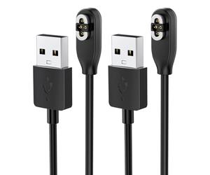 FYOUNG Cavo di ricarica a 4 pin compatibile con SHOKZ OpenSwim Pro, cavo di ricarica magnetico USB a 4 pin per cuffie Shokz a conduzione ossea (confezione da 2, 1 m)