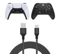 FYOUNG Cavo USB C da 5 m per controller PS5 DualSense/Pro Controller/controller Xbox/Nintendo Switch/Switch OLED/Switch Lite, cavo di ricarica lungo intrecciato per telefono cellulare, tablet, nero