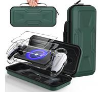 FYOUNG Set di accessori 3 in 1 per portale Playstation, custodia da trasporto e cover rigida per PC trasparente, con pellicola protettiva, custodia protettiva portatile da viaggio per lettore remoto
