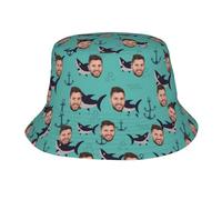 Fyralune Cappello Personalizzato Cappello Pescatore Donna e Uomo - Crea Il Tuo Design con Logo, Foto o Testo - Cappello Safari Impermeabile, Perfetto per Estate e Pesca
