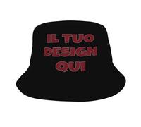 Fyralune Cappello Personalizzato Pescatore Impermeabile Personalizzabile - Crea Il Tuo Cappello con Logo, Foto o Testo - Perfetto per Viaggi e Pesca
