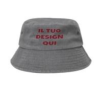 Fyralune Cappello Personalizzato Pescatore Impermeabile Personalizzabile - Crea Il Tuo Cappello con Logo, Foto o Testo - Perfetto per Viaggi e Pesca