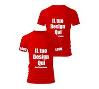 Fyralune Personalizzata per Uomo/Donna, Progettare la Propria Maglia Personalizzabile, Aggiungi Testo/Foto/Logo, Maglia Personalizzata Stampata Fronte, Retro e Maniche Magliette