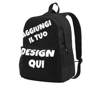 Fyralune Zaino Bambini Personalizzato il tuo quadro con foto e/o testo,Zaino Personalizzata per Ragazzi e Ragazze, aggiungi la tua immagine, Adatto per scuola, viaggi, sport