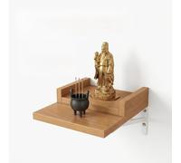 FYRDTNG Altare Buddhista da Parete in Legno per Statua Buddha Santuario(Yellow 1,XL)