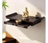 FYRDTNG Altare da parete con ripiano estraibile a scomparsa,base da parete per statua del Buddha,per meditazione e preghiera,per soggiorno,altari domestici e templi.(A,38*25cm/15*9.8in)