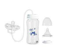 Fyrdyn Biberon con Tappo | Silicone Anti-Coliche a Prova di Perdite - Biberon per Latte Materno da Viaggio,per Conservazione Latte, Casa, Outdoor, Viaggio, Asilo