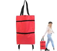 Fyrdyn Borsa Della Spesa Con Ruote | Borsa della Spesa Pieghevole e Riutilizzabile con Rotelle - Per Picnic Viaggi Sport Trasporto