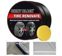 Fyrdyn Crema per La Riparazione del Cuoio | Pasta Lucidante | Lucidatore per Gli Interni 'Automobile con Spugna | per Pneumatici Sedili Cruscotto Tappezzeria Dettaglio Restauro