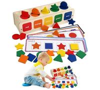 Fyrdyn Gioco Di Abbinamento Per Bambini - Interazione Educativa In Legno - Puzzle Di Abbinamento Per L'Apprendimento Di Forme E Colori | per Ragazzi Ragazze Bambini Casa Aula Viaggio Scuola Materna