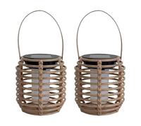 Fyrdyn Luci da Esterno,Lanterne per la Decorazione degli Spazi Aperti | Lanterna Decorativa in Rattan Impermeabile per Giardino Terrazzo Viale