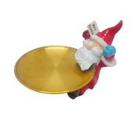 Fyrdyn Piatti Portadolci Natalizi | Figurine Collezionabili Babbo Natale con Ciotola | Vassoio Festivo Carine Figure per Tavolo Cucina Scrivania Mensola Soggiorno Camera Feste