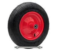FYRKANT Ruota Pneumatica 3.50-8 per carriola | Cerchio in Acciaio | Battistrada Rigato | Diametro 35cm Larghezza 9cm Asse da 210 mm
