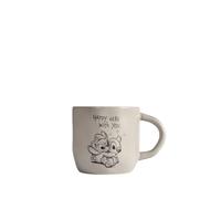 Fyrklövern Disney Stitch - Tazza in gres porcellanato di alta qualità con citazioni originali e tocco fatto a mano, colore: grigio