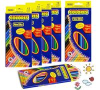 FYSL 72 Matite Colorate Kids, Matite Colorate Bambini 2 anni, Colori a Matita Per Bambini A Casa E A Scuola, 12 Unità (Confezione da 6)