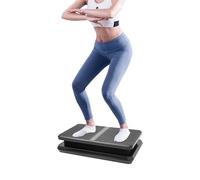 Fyssnn Piastra vibrante da 200 W, potente piastra vibrante fino a 150 kg, con display digitale e telecomando per allenamento di tutto il corpo, dimagrimento, costruzione muscolare, casa fitness (nero)