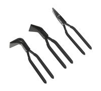 Fyssnn Set di 3 pinze piegate professionali, pinza piegatrice e pinza piegatrice 0° 45° 90°, pinze per la lavorazione della lamiera, utensili per coperture decorative, officina e fai da te (nero)
