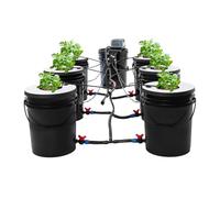 Fyssnn Sistema di coltivazione idroponica DWC Hydroponic System con pompa ad aria, 20 l x 7 Bucket, vaso autoirrigante per interni, giardino, balcone e serra, ideale per fragole, pomodori, insalata