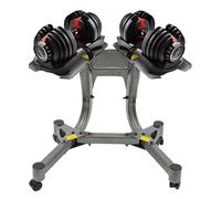 Fyssnn Supporto per manubri regolabile, in ghisa robusta, portata 100 kg con 4 ruote, per manubri e bilancieri, per palestra di casa