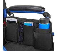 FYSXU Borsa Laterale for Sedia a rotelle, Borsa for Sedia a rotelle, braccioli for Sedia a rotelle, Accessori for braccioli con portabicchieri for deambulatore, rollator, Scooter Elettrico
