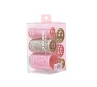 FYting Bigodini,Bigodini Grandi per Volume,6PCS Set di Rulli Per Capelli Auto Grip con 3 Dimensioni,Hair Curler Per Parrucchiere DIY Riccioli e Styling di Capelli Lunghi,Capelli Corti(Rosa Verde)