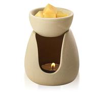 FYting Brucia Essenze,Bruciatore Oli Essenziali,Bruciatore Candle,Diffusore in Ceramica Fornello per Olio Aromaterapia Candela,Portacandele per Halloween, Natale, Compleanni (Cachi)