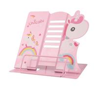 FYting Leggio per Libri,Leggio da Letto,Scaffale Regolabile a 6 Livelli per Presentazioni, Libri di Testo, iPad, Libri di Cucina, Adatto a Scuole, Cucine e Uffici (Rosa)