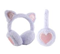 FYting Paraorecchie Bambina,Paraorecchie Bambino,Pelugo Morbido Auricolare, Protezione DellOrecchio Invernale, Regolabile, Adatto Per Natale, Compleanno, Regalo Vacanze (Orecchie di gatto viola)