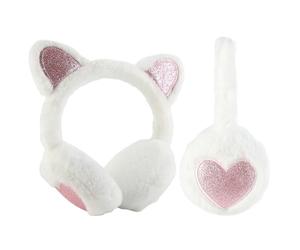 FYting Paraorecchie Bambina,Paraorecchie Bambino,Pelugo Morbido Auricolare, Protezione Dell'Orecchio Invernale, Regolabile, Adatto Per Natale, Compleanno, Regalo Vacanze (Orecchie Gatti Grigio)