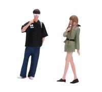 FytStycale 1:64 Figura Ragazzo E Ragazza Modello Mini Coppia Figura Resina Diorami Oggetto di Scena per Foto