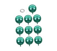 FytStycale 10 Palloncini Rotondi in Lamina di Alluminio, Eleganti E Pratici, Perfetti per Feste di Compleanno E Anniversari, Verde