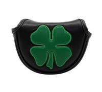 FytStycale 10 Pezzi Copri Mazza da Golf a Semi Cerchio Anti-Macchia Copri Ferro da Golf in PU Antiurto Accessorio Sportivo, Nero, Copritesta Per Putter A Semicerchio Piccolo Con Grande Quadrifoglio