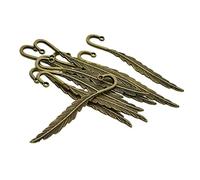 FytStycale 10 Pezzi di Segnalibri Vintage in Metallo a Forma di, Segnalibri per Libri con Perline, Ganci per Segnalibri, Componenti per La Creazione di,