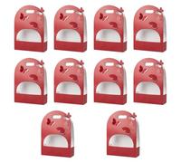 FytStycale 10 Pezzi Scatola di Fiori a Forma di Farfalla 3D Scatola di Scatola Regalo Versatile Scatola Regalo per Laurea Bouquet Compleanno Banch, Rosso