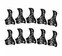 FytStycale 10 Pieces Battipenna Sound Hole Chitarra Autoadesivo Copri Chitarra Sottile e Flessibile Accessorio Musicale per durante il Suono, Argento, Fiori Ed Erbe