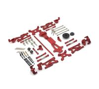 FytStycale 17 Pezzi Braccetti Sospensione CVD Aggiornamento Prestazioni Kit Ricambi 1/14 Auto RC Durevole Braccio Anteriore RC per Upgrade, Modifica, Riparazione, Rosso