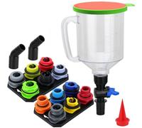 FytStycale 18 Pezzi Kit Imbuto Olio con Adattatori Compatibile Universale Imbuto Graduato con Adattatori Multiuso Attrezzatura per Officina