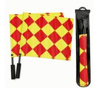 FytStycale 2 Pezzi Bandierine da Arbitro con Borsa Antiscivolo Bandiere Sportive Leggero Attrezzatura per Conduttori di Gioco, Scuole, Tornei Sportivi