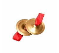 FytStycale 2 Pezzi Piatti da Tamburo in Vita Suono Risonanza Forte Cimbali in Ottone Resistente Piatti Piccoli da Spettacolo per Spettacoli Folkloristici, 15 Cm