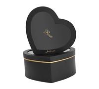 FytStycale 2 Pezzi Scatole Cuore Cartone Scatole Regalo Vuote Scatole Dolci Porta Scatole Fiori con Coperchio Trasparente Adatto per, nero