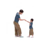 FytStycale 2 Pieces Scena Padre e Figlio da Esposizione Personaggio in Resina Modellismo Statuetta Figura Umana Miniatura per Diorama