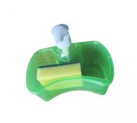 FytStycale 2x Dispenser di Sapone 2 in 1 E Set di Spugne, Flacone per Pompa di Sapone Liquido, Capacità Once, Accessorio per Il Bagno Dell'erogatore di Sapone