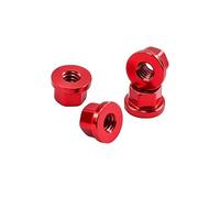 FytStycale 4 Pezzi di Dadi Ruota Flangiati M2 per Auto RC Crawler in 1/30. Professionali E in Lega di Alluminio per, Rosso