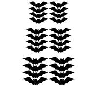 FytStycale 48 Pezzi Adesivi Decorativi Da Parete Pipistrello Sticker Murale Halloween Decorazione 3D PVC Illuminato Adatti per Locale Commerciale Ingresso Sala, 24 Pz, Taglia unica bambino