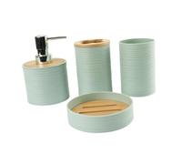 FytStycale 4X Accessori per Il Bagno, Tazza per collutorio Decorativa Moderna, Set Completo di Accessori per Il Bagno Porta spazzolino, per Il Bagno con, Verde