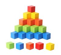 FytStycale 50 Pezzi Blocchi Matematici Cubi Educativi in Legno Colorati per Ordinare Costruire E Apprendere Adatti a Scuola Casa E Bambini, Colorato, M