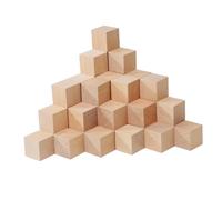 FytStycale 50 Pezzi Blocchi Matematici Cubi Educativi in Legno Colorati per Ordinare Costruire E Apprendere Adatti a Scuola Casa E Bambini, Marrone, S