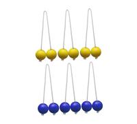 FytStycale 6 Palline da Lancio per Il Gioco della, 42 Mm, per Uso Interno Ed Esterno, Giallo E Blu