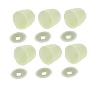 FytStycale 6 Pezzi Copritappi Bulloni WC Coperture Viti Tappi Decorativi PP Luminosi Facili Da Installare Adatti per Bagno Moderno Minimalista